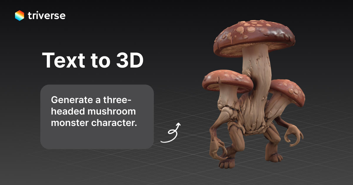 Text to 3D Model Generator from Prompts | Triverse AI